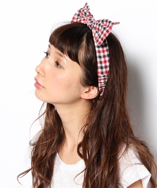 BEAMS BOY（ビームスボーイ）の「BEAMS BOY / ネルヘアバンド（ヘアバンド・レディース・ライトブラウン/レッド/ブルー・ONE SIZE）」の7枚目の写真