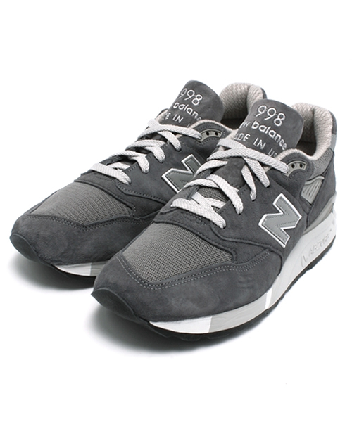 NEW BALANCE(ニューバランス)の「new balance: M998 USA SUEDE■(スニーカー・メンズ・グレー/ダークグレー/ライトグレー/シルバーグレー・7/8/9/10/11/8.5/LARGE)」の4枚目の写真