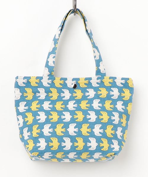 カヤ（カヤ）の「【カヤ】東欧風プリント帆布ミニトートバッグ（トートバッグ・レディース・パープル/レッド/イエロー/グリーン/ブルー/ダークブルー・FREE）」の3枚目の写真