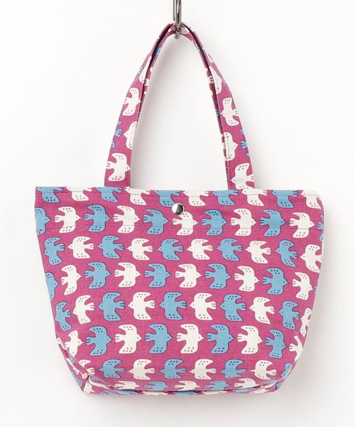 カヤ（カヤ）の「【カヤ】東欧風プリント帆布ミニトートバッグ（トートバッグ・レディース・パープル/レッド/イエロー/グリーン/ブルー/ダークブルー・FREE）」の7枚目の写真