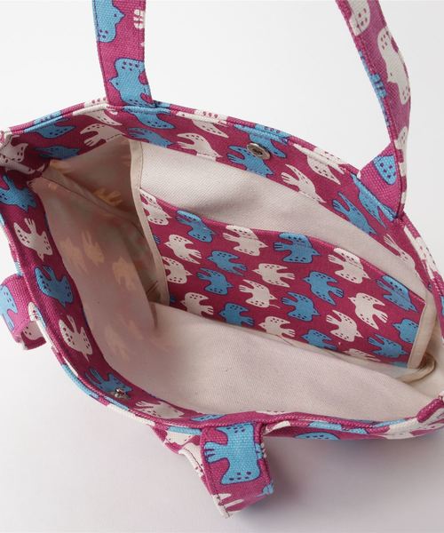 カヤ（カヤ）の「【カヤ】東欧風プリント帆布ミニトートバッグ（トートバッグ・レディース・パープル/レッド/イエロー/グリーン/ブルー/ダークブルー・FREE）」の9枚目の写真