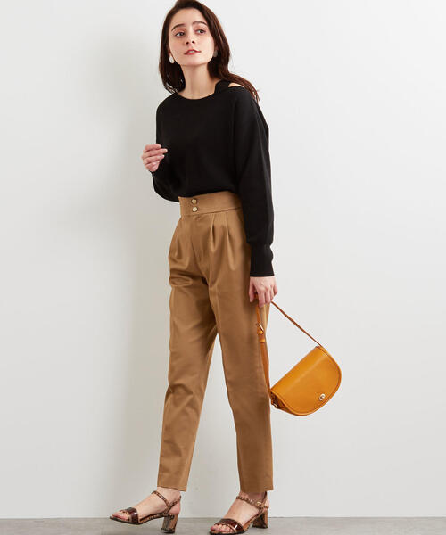 green label relaxing（グリーンレーベルリラクシング）の「[手洗い可能] FM コットンシルク ワンショル ニット ◆（ニット/セーター・レディース・ブラック/パープル/ナチュラル・FREE）」の12枚目の写真