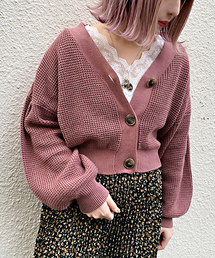 apres jour | ワッフルＶネックカーディガン【ZOZOTOWN限定アイテム】(カーディガン/ボレロ)