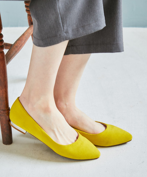 ORiental TRaffic（オリエンタルトラフィック）の「本革スエードフラットパンプス★R-6002（パンプス・レディース・ブラック/ベージュ/ピンク/イエロー/ブルー/グレー/ネイビー/グリーン/パープル・40/38/39/41/42/35/36/37/34/33/43）」の9枚目の写真