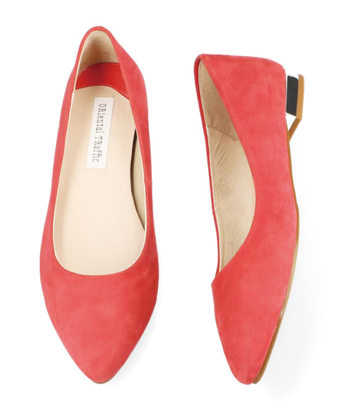 ORiental TRaffic（オリエンタルトラフィック）の「本革スエードフラットパンプス★R-6002（パンプス・レディース・ブラック/ベージュ/ピンク/イエロー/ブルー/グレー/ネイビー/グリーン/パープル・40/38/39/41/42/35/36/37/34/33/43）」の16枚目の写真