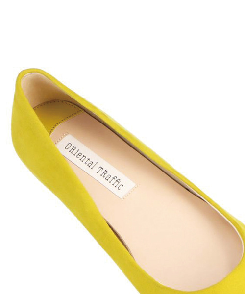 ORiental TRaffic（オリエンタルトラフィック）の「本革スエードフラットパンプス★R-6002（パンプス・レディース・ブラック/ベージュ/ピンク/イエロー/ブルー/グレー/ネイビー/グリーン/パープル・40/38/39/41/42/35/36/37/34/33/43）」の17枚目の写真