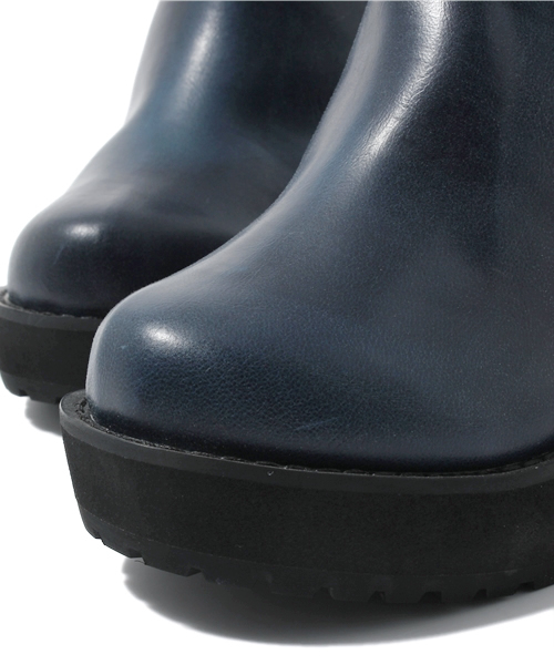 WHO'S WHO gallery（フーズフーギャラリー）の「ツイード切替ブーティ（ブーツ・レディース・グリーン/ブラック/グレー・MEDIUM/LARGE/SMALL）」の8枚目の写真