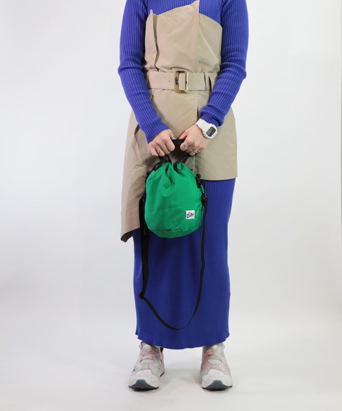 Drifter（ドリフター）の「DRAWSTRING POUCH／ドローストリングポーチ（ショルダーバッグ・レディース・ケリーグリーン/ブラック/レオパード/グレー/パープル/タン/ピンク/ターコイズブルー/その他1/その他2/ベージュ系その他/ネイビー/ダークブラウン/アニマル/ベージュ系/ブラック系その他/ブラウン系その他/ブラック×ブラック/ネイビー系/ダークグリーン/ブルー/ブラウン×イエロー/レモンイエロー/ネイビー×ホワイト/ゼブラ/ホワイト系その他/グリーン系その他/ブラック系その他2/ベビーピンク/サックスブルー/ライム/バーガンディー/グリーン系カモフラージュ/ドット/ピーコックグリーン系・FREE）」の17枚目の写真