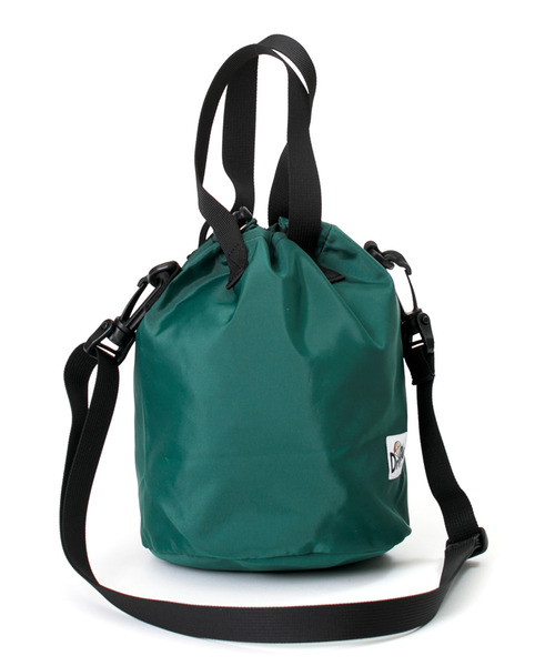 Drifter（ドリフター）の「DRAWSTRING POUCH／ドローストリングポーチ（ショルダーバッグ・レディース・ケリーグリーン/ブラック/レオパード/グレー/パープル/タン/ピンク/ターコイズブルー/その他1/その他2/ベージュ系その他/ネイビー/ダークブラウン/アニマル/ベージュ系/ブラック系その他/ブラウン系その他/ブラック×ブラック/ネイビー系/ダークグリーン/ブルー/ブラウン×イエロー/レモンイエロー/ネイビー×ホワイト/ゼブラ/ホワイト系その他/グリーン系その他/ブラック系その他2/ベビーピンク/サックスブルー/ライム/バーガンディー/グリーン系カモフラージュ/ドット/ピーコックグリーン系・FREE）」の14枚目の写真