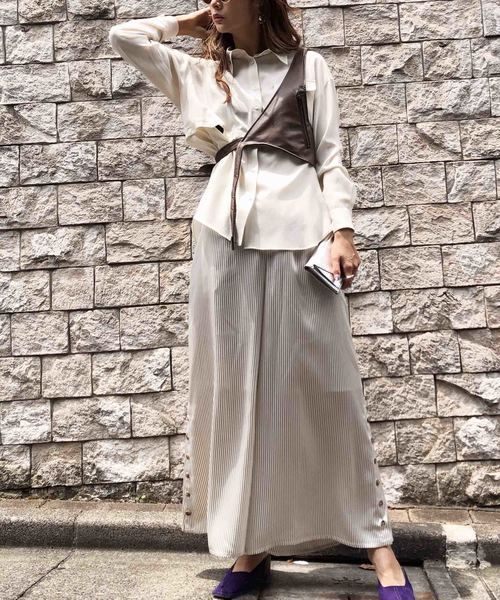 Ameri(アメリ)の「UNITE WRAP PANTS(その他パンツ・レディース・ベージュ/ブラウン・SMALL/MEDIUM)」の4枚目の写真