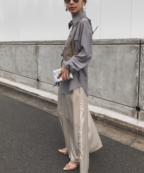 Ameri(アメリ)の「UNITE WRAP PANTS(その他パンツ・レディース・ベージュ/ブラウン・SMALL/MEDIUM)」の5枚目の写真