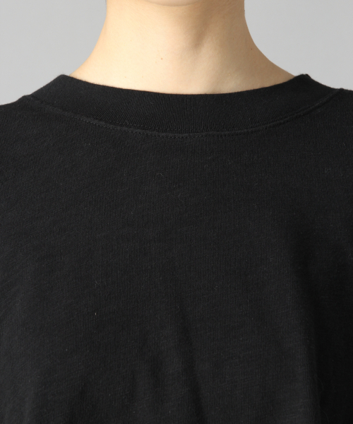 LOWRYS FARM（ローリーズファーム）の「スラブショートロンＴ　851876（Tシャツ/カットソー・レディース・ブラック/ベージュ/オフホワイト・FREE）」の7枚目の写真