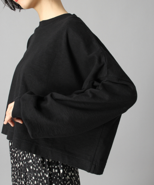 LOWRYS FARM（ローリーズファーム）の「スラブショートロンＴ　851876（Tシャツ/カットソー・レディース・ブラック/ベージュ/オフホワイト・FREE）」の9枚目の写真