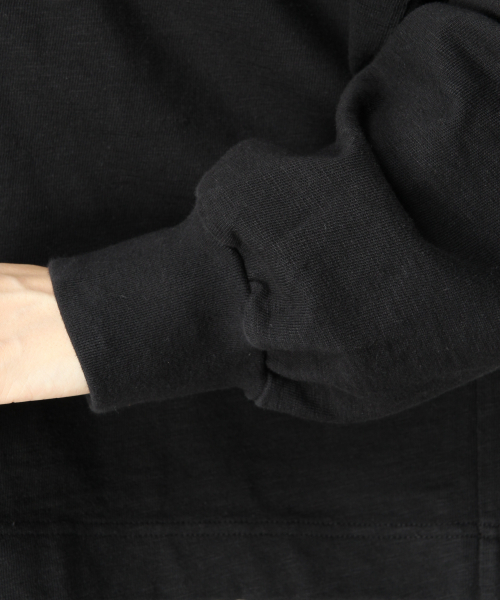 LOWRYS FARM（ローリーズファーム）の「スラブショートロンＴ　851876（Tシャツ/カットソー・レディース・ブラック/ベージュ/オフホワイト・FREE）」の10枚目の写真