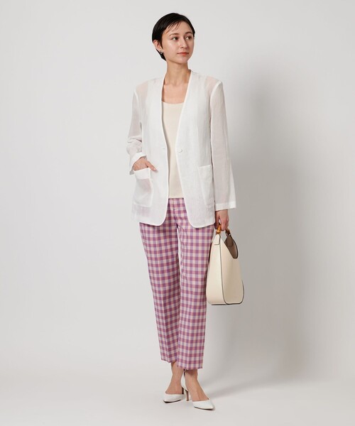 UNITED ARROWS（ユナイテッドアローズ）の「C DOUBLE タンクトップ（タンクトップ・レディース・ホワイト/ライトグレー/ブラック・FREE）」の7枚目の写真