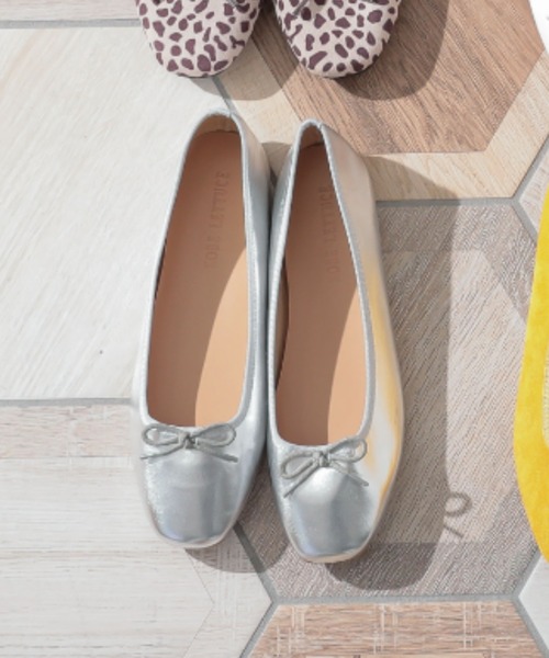 KOBE LETTUCE(コウベレタス)の「スクエアトゥバレエパンプス(パンプス・レディース・ブラック/ベージュ/ブラウン/グリーン/ゴールド系その他/アニマル/シルバー/ミント/アイボリー/その他/レオパード/イエロー/ゼブラ/ブラック系その他/パープル/レッド/パイソン・LL/S/M/L)」の12枚目の写真