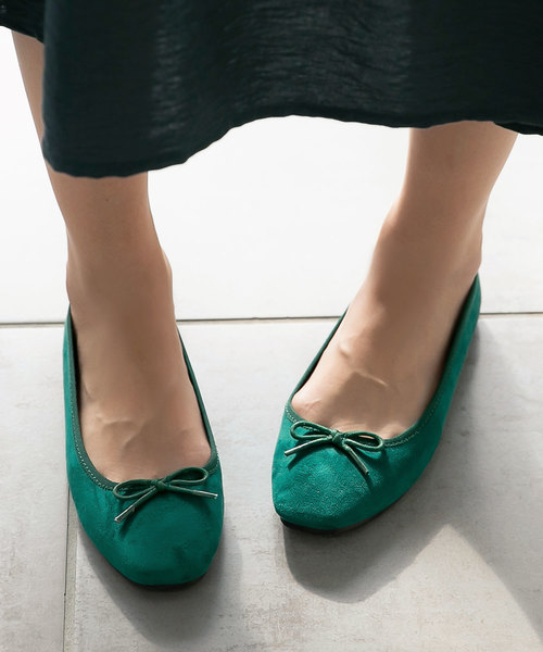 KOBE LETTUCE(コウベレタス)の「スクエアトゥバレエパンプス(パンプス・レディース・ブラック/ベージュ/ブラウン/グリーン/ゴールド系その他/アニマル/シルバー/ミント/アイボリー/その他/レオパード/イエロー/ゼブラ/ブラック系その他/パープル/レッド/パイソン・LL/S/M/L)」の7枚目の写真