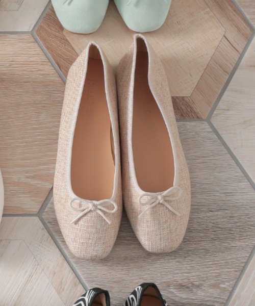 KOBE LETTUCE(コウベレタス)の「スクエアトゥバレエパンプス(パンプス・レディース・ブラック/ベージュ/ブラウン/グリーン/ゴールド系その他/アニマル/シルバー/ミント/アイボリー/その他/レオパード/イエロー/ゼブラ/ブラック系その他/パープル/レッド/パイソン・LL/S/M/L)」の14枚目の写真