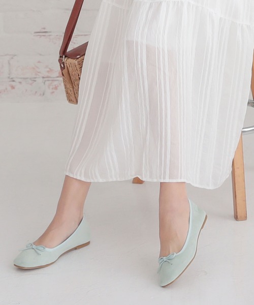 KOBE LETTUCE(コウベレタス)の「スクエアトゥバレエパンプス(パンプス・レディース・ブラック/ベージュ/ブラウン/グリーン/ゴールド系その他/アニマル/シルバー/ミント/アイボリー/その他/レオパード/イエロー/ゼブラ/ブラック系その他/パープル/レッド/パイソン・LL/S/M/L)」の8枚目の写真