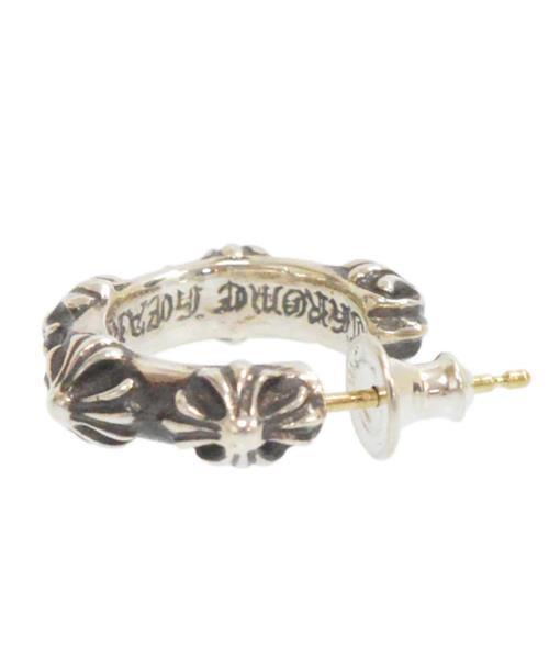 正規品Chrome Hearts SBTクロムハーツ クロスバンド フープピアス ブランド古着】SBTクロスバンドシルバーフープピアス（ピアス（両耳用