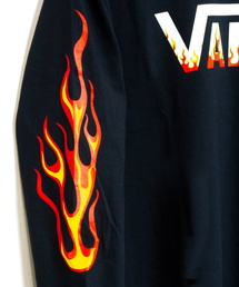 WTAPS✖️VANS FLAME/TeeブラックファイヤーパターンプリントロンT WTAPS✖️VANS FLAME/Teeブラックファイヤーパターンプリント