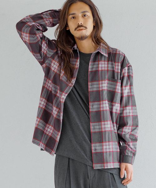 Ressaca（レサーカ）の「ビッグシルエット コーデュロイ シャツジャケット（シャツ/ブラウス・メンズ・ブラック/ベージュ/ブラウン/ブラウン系その他/ブラウン系その他2/ブラウン系その他3・L/M/XL）」の11枚目の写真