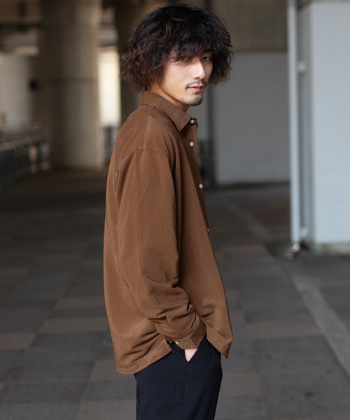 Ressaca（レサーカ）の「ビッグシルエット コーデュロイ シャツジャケット（シャツ/ブラウス・メンズ・ブラック/ベージュ/ブラウン/ブラウン系その他/ブラウン系その他2/ブラウン系その他3・L/M/XL）」の8枚目の写真