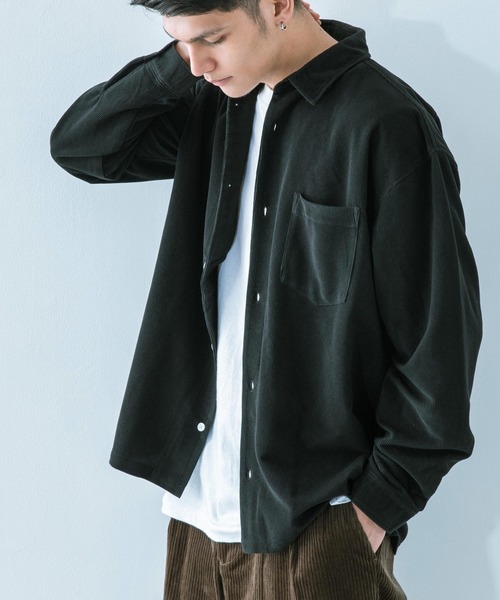 Ressaca（レサーカ）の「ビッグシルエット コーデュロイ シャツジャケット（シャツ/ブラウス・メンズ・ブラック/ベージュ/ブラウン/ブラウン系その他/ブラウン系その他2/ブラウン系その他3・L/M/XL）」の19枚目の写真
