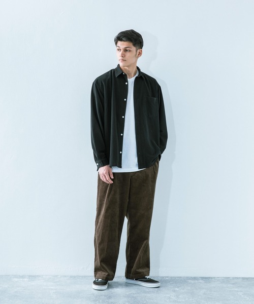 Ressaca（レサーカ）の「ビッグシルエット コーデュロイ シャツジャケット（シャツ/ブラウス・メンズ・ブラック/ベージュ/ブラウン/ブラウン系その他/ブラウン系その他2/ブラウン系その他3・L/M/XL）」の20枚目の写真