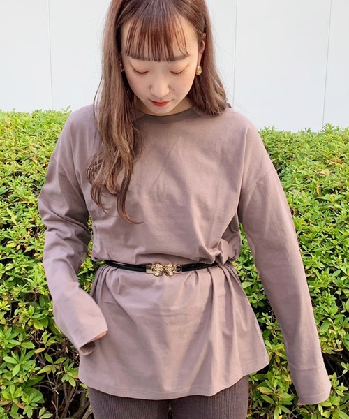 apres jour(アプレジュール)の「BASICロンT【ZOZOTOWN限定アイテム】(Tシャツ/カットソー・レディース・ライトベージュ/モカ/オフホワイト・フリー)」の4枚目の写真