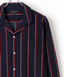 Lazar | ポリトロ ストライプ リラックス オープンカラーシャツ(シャツ/ブラウス)