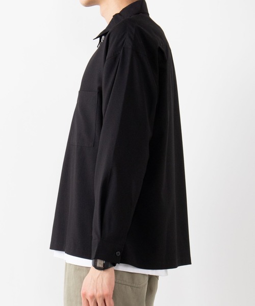 WEGO（ウィゴー）の「WEGO/TRハーフジップシャツ（シャツ/ブラウス・メンズ・ブラック/ベージュ・LARGE/MEDIUM）」の13枚目の写真