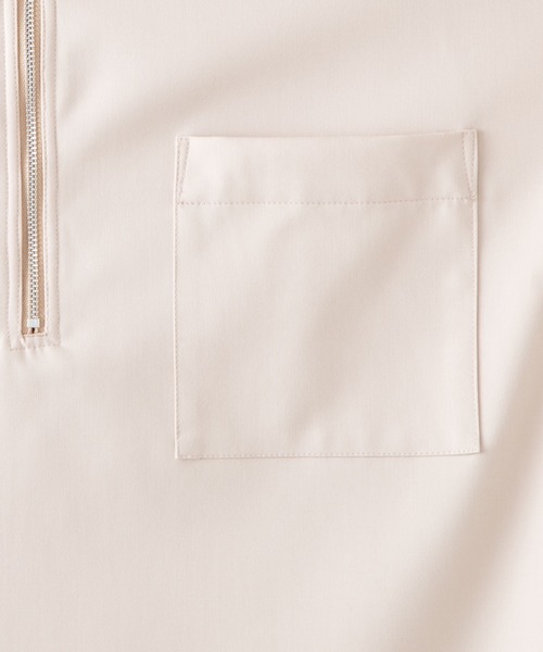 WEGO（ウィゴー）の「WEGO/TRハーフジップシャツ（シャツ/ブラウス・メンズ・ブラック/ベージュ・LARGE/MEDIUM）」の7枚目の写真