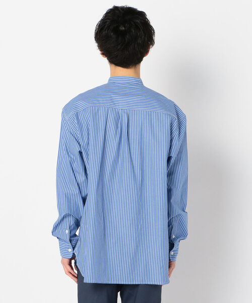 UNIVERSAL OVERALL(ユニバーサルオーバーオール)の「【UNIVERSAL OVERALL/ユニバーサルオーバーオール】BAND COLLAR SHIRTS バンドカラー シャツ #U2011131-B(シャツ/ブラウス・メンズ・ホワイト系その他/ブルー系その他・M/L/S)」の11枚目の写真