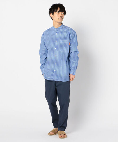 UNIVERSAL OVERALL(ユニバーサルオーバーオール)の「【UNIVERSAL OVERALL/ユニバーサルオーバーオール】BAND COLLAR SHIRTS バンドカラー シャツ #U2011131-B(シャツ/ブラウス・メンズ・ホワイト系その他/ブルー系その他・M/L/S)」の15枚目の写真