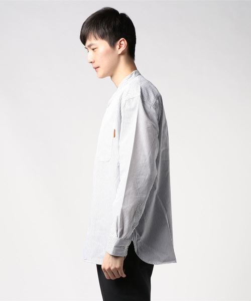 UNIVERSAL OVERALL(ユニバーサルオーバーオール)の「【UNIVERSAL OVERALL/ユニバーサルオーバーオール】BAND COLLAR SHIRTS バンドカラー シャツ #U2011131-B(シャツ/ブラウス・メンズ・ホワイト系その他/ブルー系その他・M/L/S)」の17枚目の写真