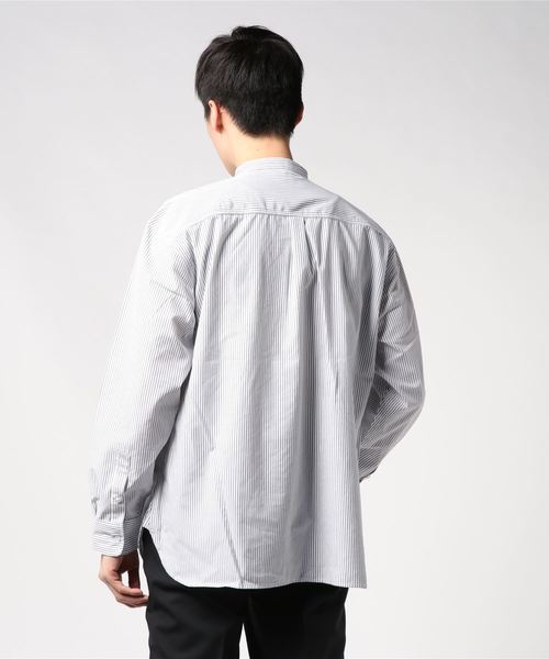 UNIVERSAL OVERALL(ユニバーサルオーバーオール)の「【UNIVERSAL OVERALL/ユニバーサルオーバーオール】BAND COLLAR SHIRTS バンドカラー シャツ #U2011131-B(シャツ/ブラウス・メンズ・ホワイト系その他/ブルー系その他・M/L/S)」の16枚目の写真