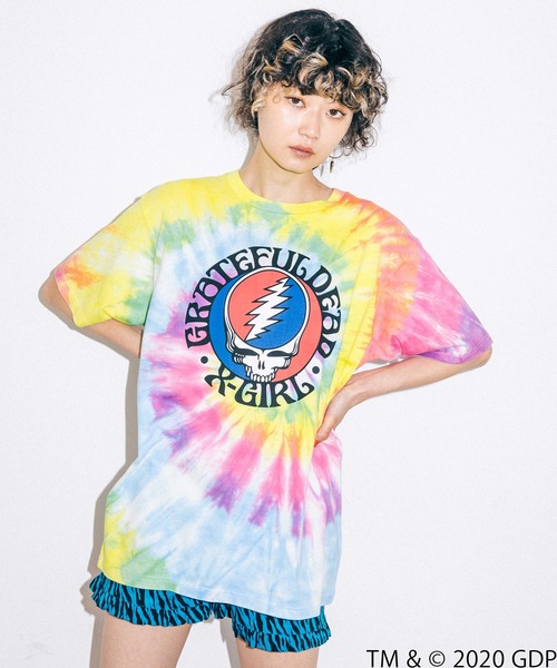 X-girl（エックスガール）の「X-girl × GRATEFUL DEAD SKULL S/S TEE 
