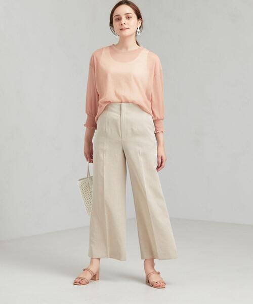 green label relaxing(グリーンレーベルリラクシング)の「<MGHT> FFC フェミシアー インナーツキ プルオーバー カットソー(Tシャツ/カットソー・レディース・ダークグリーン/ブラック/ベージュ/イエロー・FREE)」の18枚目の写真