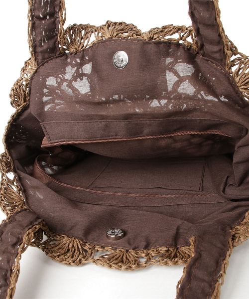 WEGO（ウィゴー）の「WEGO/雑材サークルトートバッグ（トートバッグ・レディース・ベージュ/アイボリー・FREE）」の8枚目の写真