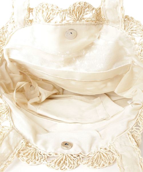 WEGO（ウィゴー）の「WEGO/雑材サークルトートバッグ（トートバッグ・レディース・ベージュ/アイボリー・FREE）」の16枚目の写真