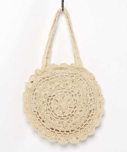 WEGO（ウィゴー）の「WEGO/雑材サークルトートバッグ（トートバッグ・レディース・ベージュ/アイボリー・FREE）」の15枚目の写真