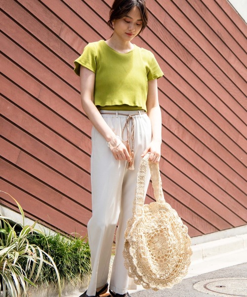 WEGO（ウィゴー）の「WEGO/雑材サークルトートバッグ（トートバッグ・レディース・ベージュ/アイボリー・FREE）」の11枚目の写真