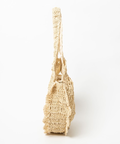 WEGO（ウィゴー）の「WEGO/雑材サークルトートバッグ（トートバッグ・レディース・ベージュ/アイボリー・FREE）」の4枚目の写真