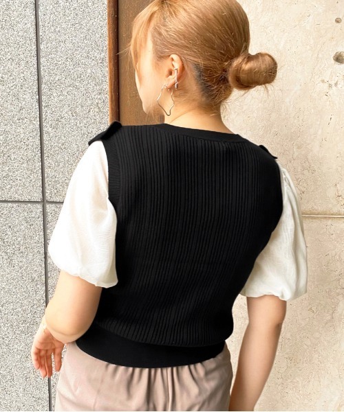 apres jour（アプレジュール）の「フリルベスト×ブラウスセット【ZOZOTOWN限定アイテム】（シャツ/ブラウス・レディース・ブラック/モカ/ラベンダー・フリー）」の7枚目の写真