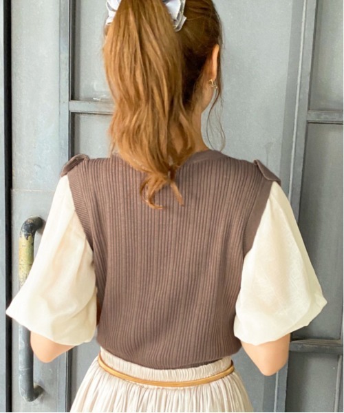 apres jour（アプレジュール）の「フリルベスト×ブラウスセット【ZOZOTOWN限定アイテム】（シャツ/ブラウス・レディース・ブラック/モカ/ラベンダー・フリー）」の12枚目の写真