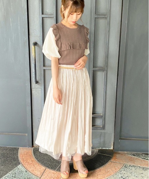 apres jour（アプレジュール）の「フリルベスト×ブラウスセット【ZOZOTOWN限定アイテム】（シャツ/ブラウス・レディース・ブラック/モカ/ラベンダー・フリー）」の13枚目の写真