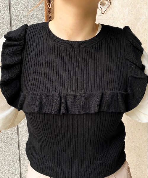 apres jour（アプレジュール）の「フリルベスト×ブラウスセット【ZOZOTOWN限定アイテム】（シャツ/ブラウス・レディース・ブラック/モカ/ラベンダー・フリー）」の19枚目の写真