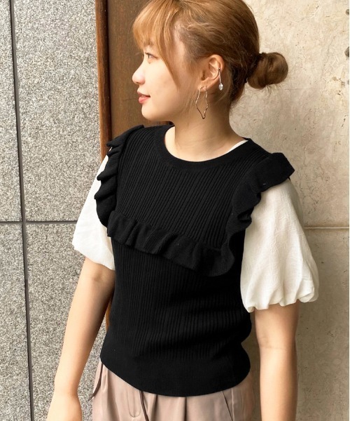 apres jour（アプレジュール）の「フリルベスト×ブラウスセット【ZOZOTOWN限定アイテム】（シャツ/ブラウス・レディース・ブラック/モカ/ラベンダー・フリー）」の20枚目の写真