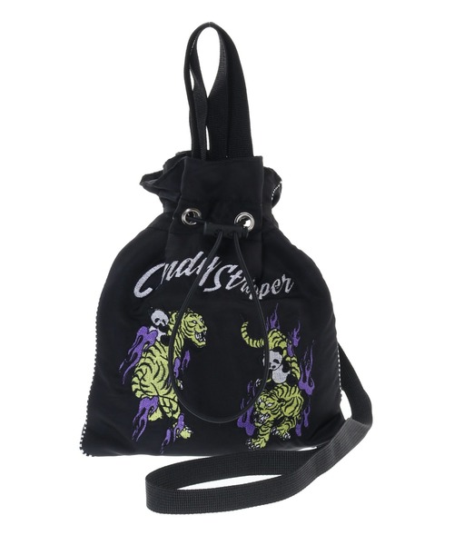 ＊CANDY STRIPPER 猫デザイン バッグ キャンディストリッパー24年夏バッグ、猫の総柄ハンドバッグ